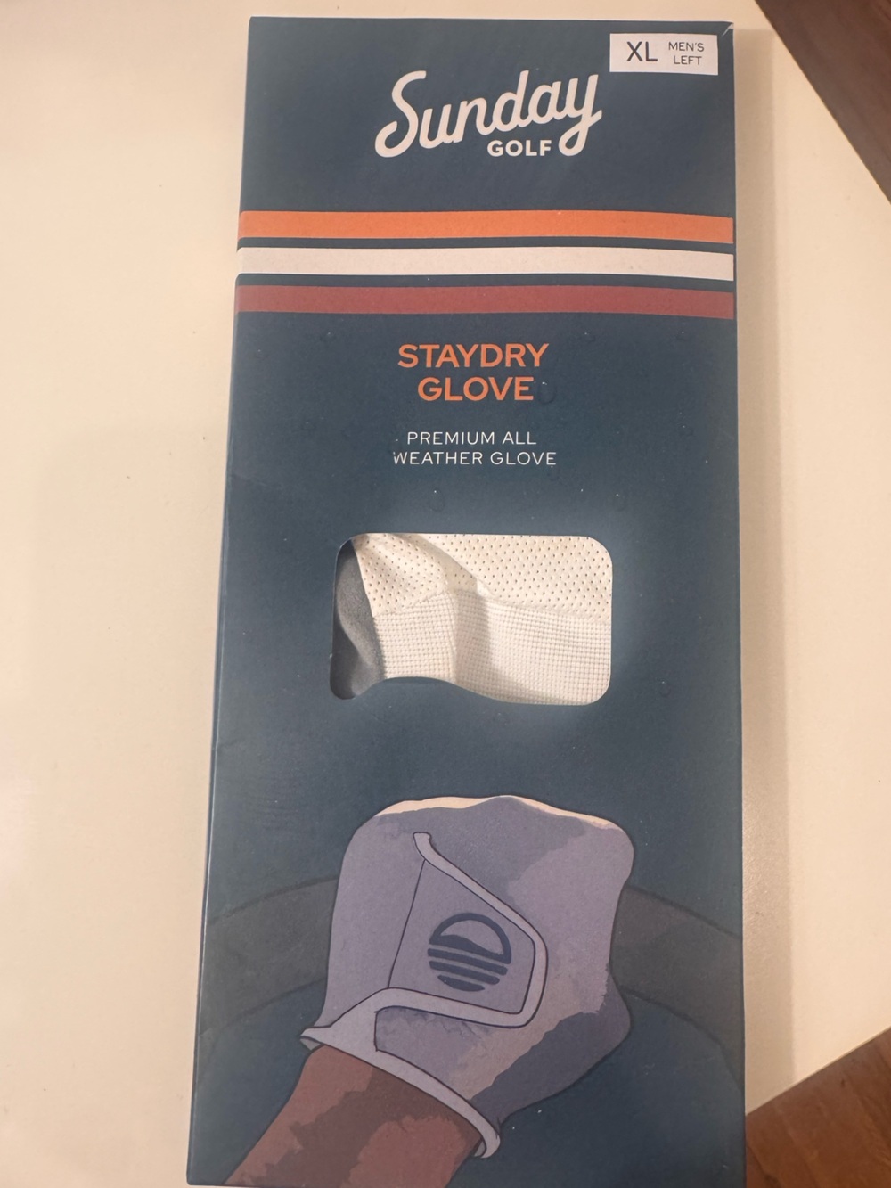 Sunday Men’s StayDry Left-Hand Glove in White - XL